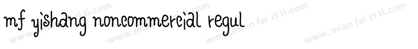 mf yishang noncommercial regular字体转换